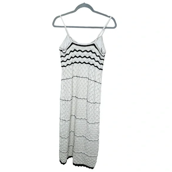 Casa Cabana Knitted Dress Hollow Out V Neck Sleeveless Midi Dresses - Picture 3 of 7